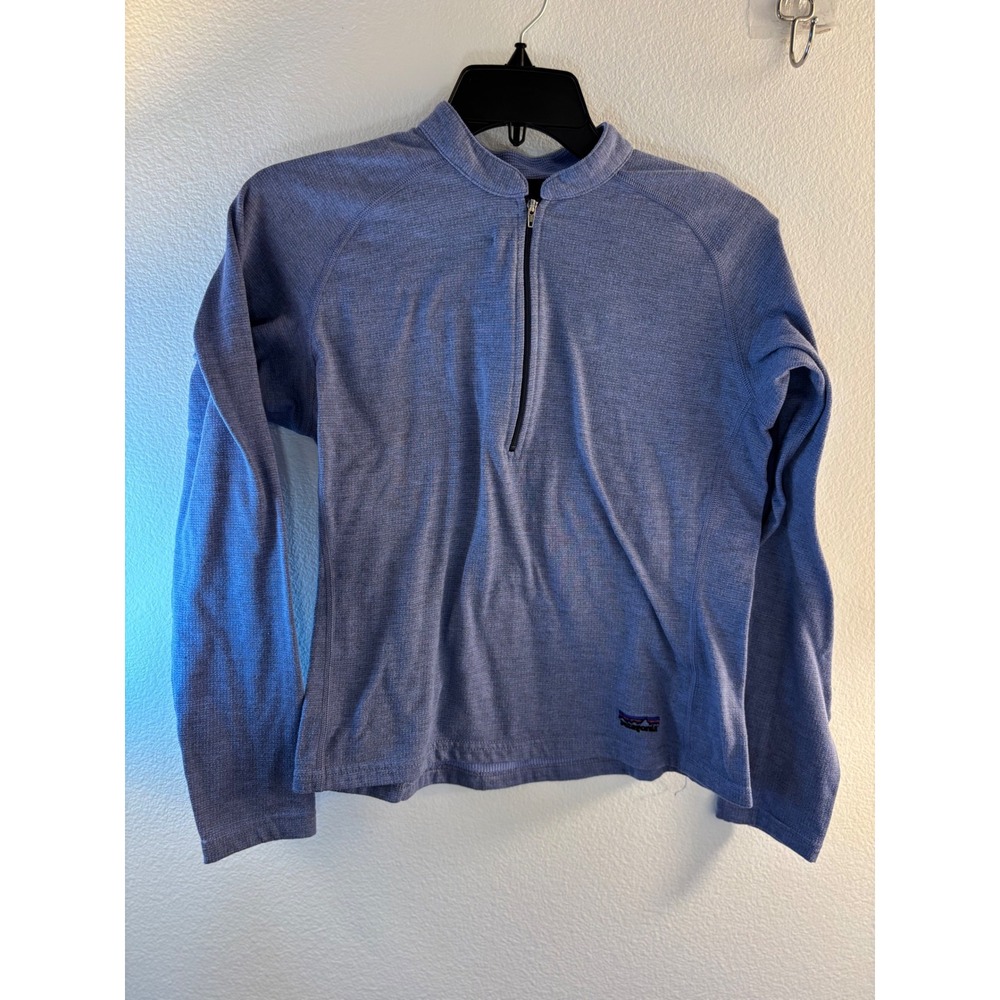 Patagonia R1 Regulator Quarter Zip Pullover Womens Small Purple Grid Fleece USA